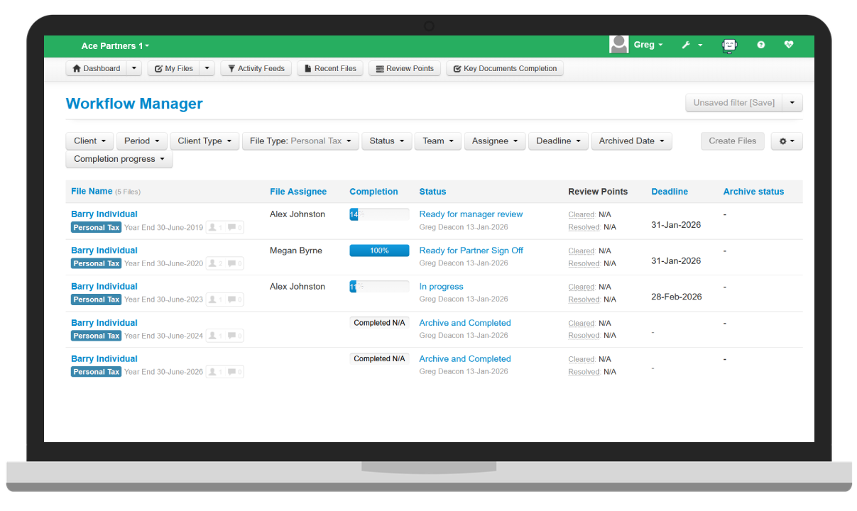 Individual tax hero screen
